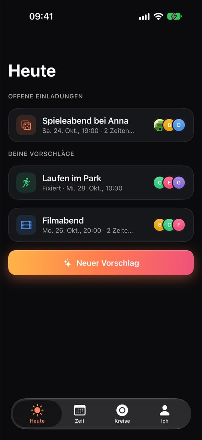 Friendly Heute-Ansicht