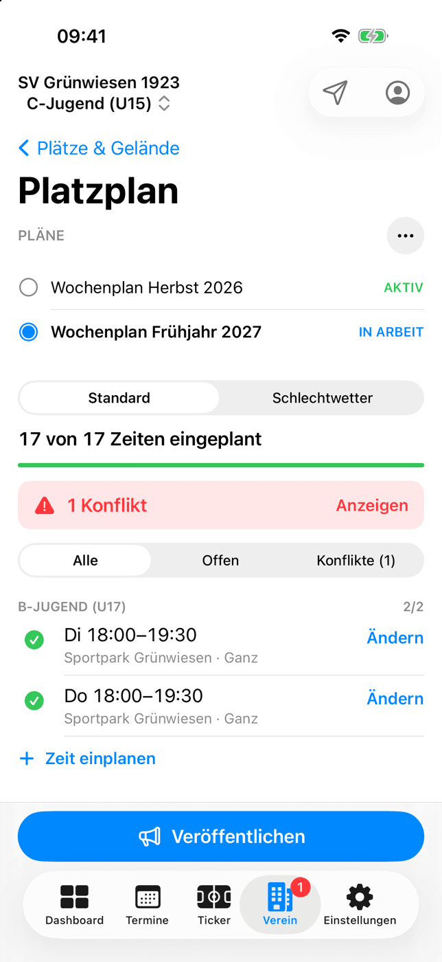 Teamly Platzplan