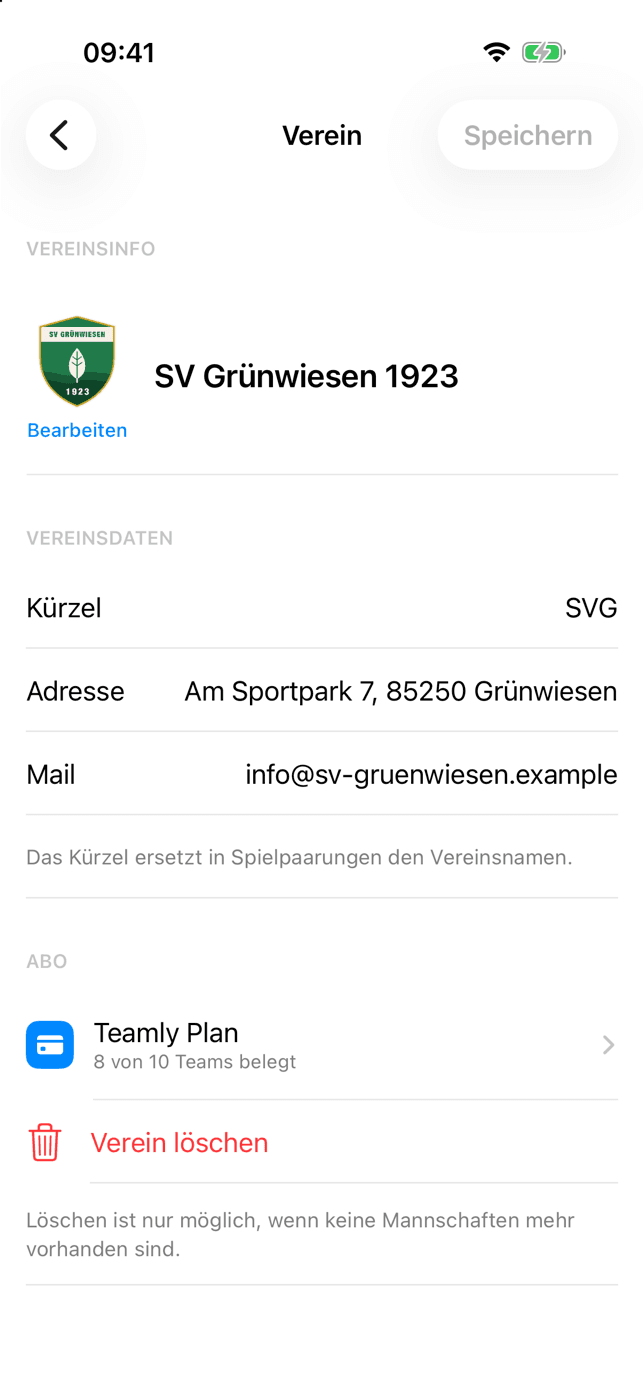 Der Verein richtet sich ein.