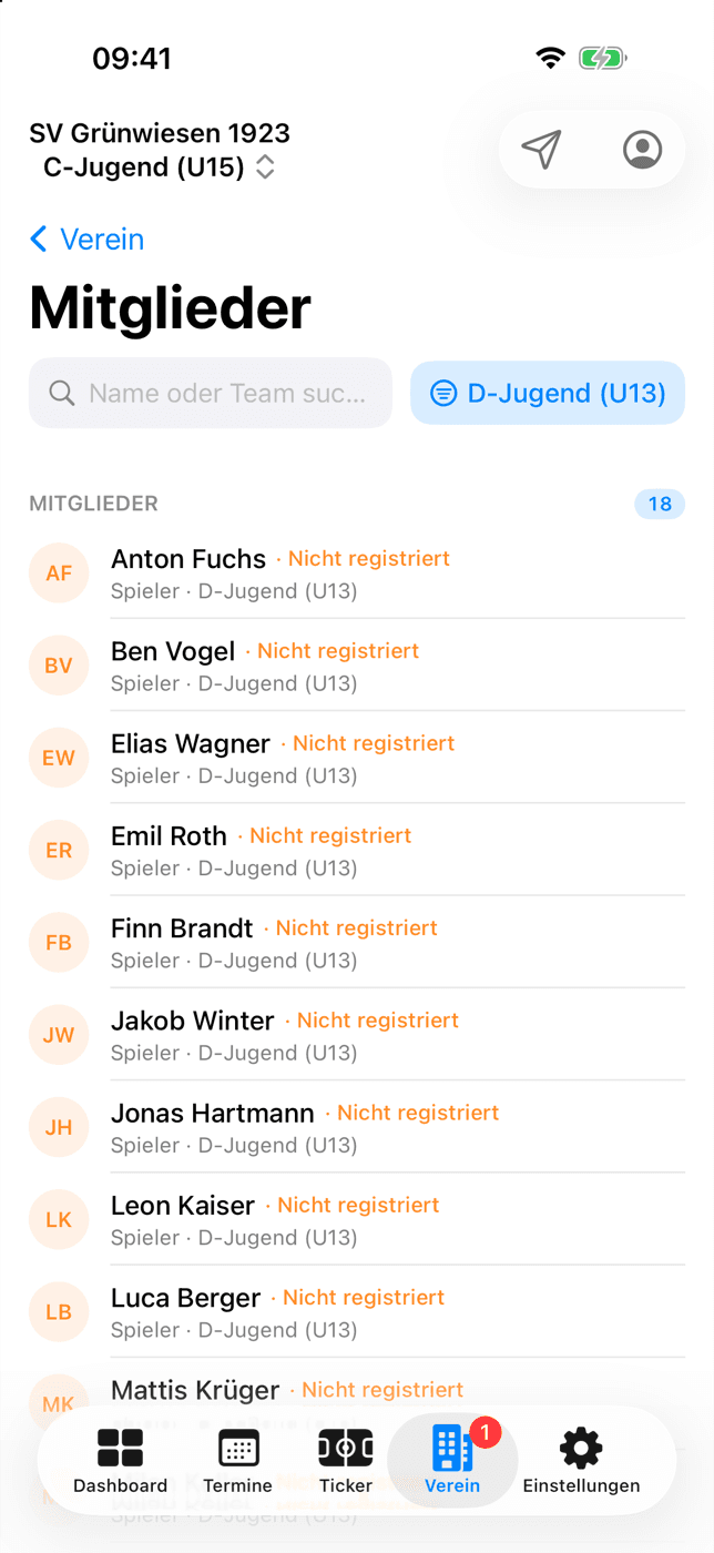 Teamly Mitglieder
